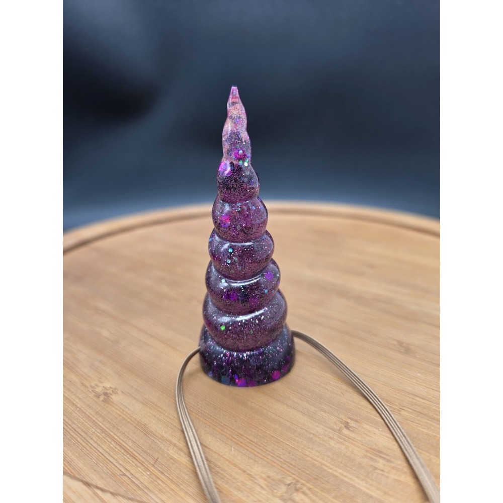 Cosplay Resin Unicorn Horn Costume‎ Accessory Purple Glitter
